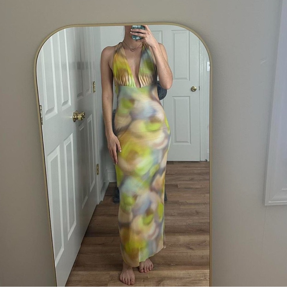 NEW Zara Vibrant Multicolor Maxi Dress